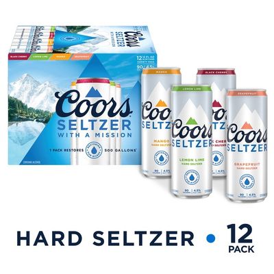 Coors Hard Seltzer Variety Pack Hard Seltzer Gluten Free 12 Fl Oz Delivery Or Pickup Near Me - Instacart