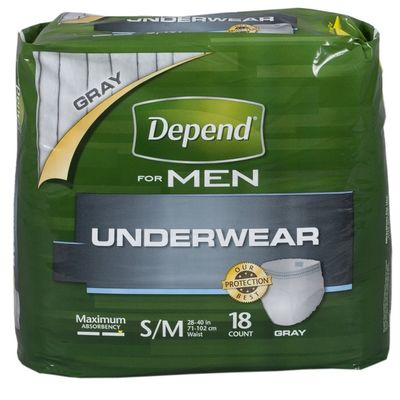 Depend Underwear Maximum Absorbency S/M For Men 18
