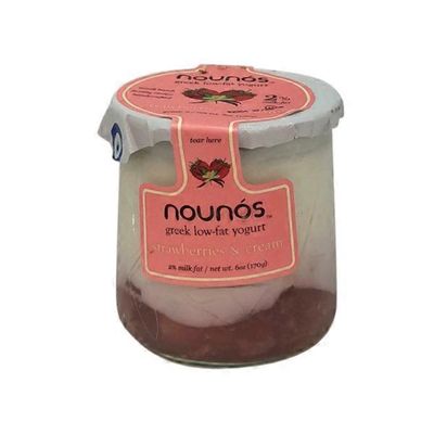 Nounos Strawberries & Cream Greek Low-fat Yogurt