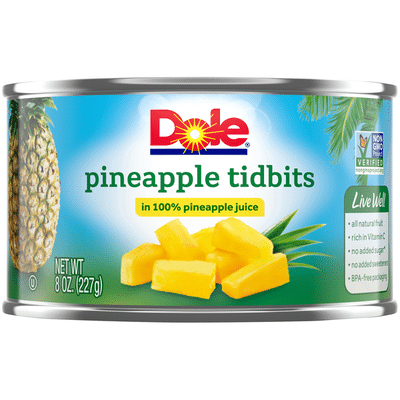 Dole Pineapple Tidbits in 100% Pineapple Juice