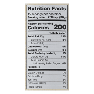 Woodstock Unsalted Non-GMO Smooth Lightly Toasted Almond Butter