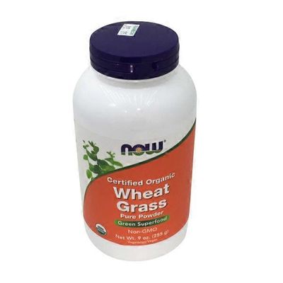 Now Certified Organic Wheat Grass Green Superfood Pure Powder