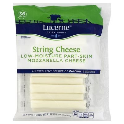 Lucerne Mozzarella Low-moisture Part-skim String Cheese Sticks