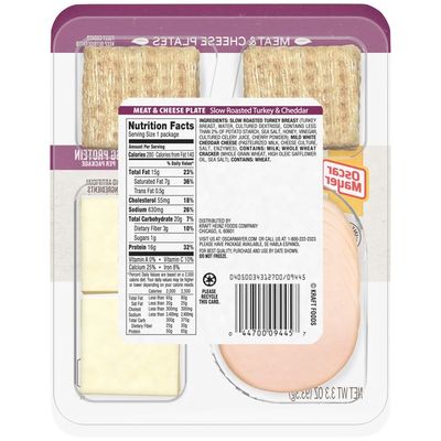 Oscar Mayer Natural Slow Roasted Turkey Breast White Cheddar Meat Cheese Plate 3 3 Oz Instacart