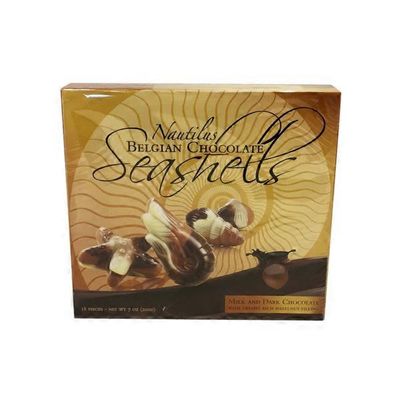 Nautilus Seashells Milk And Dark Chocolate With Creamy Rich Hazelnut Filling
