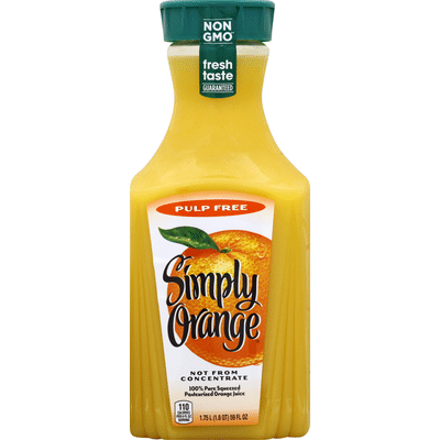 Simply Orange Pulp Free Juice Bottle