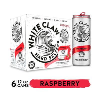 White Claw Raspberry Can