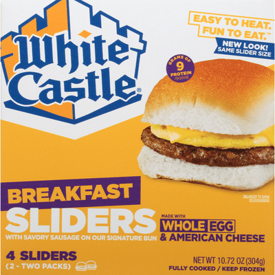 White Castle Breakfast Sliders, with Savory Sausage