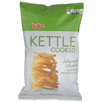 Hy-Vee Jalapeno & Cheddar Flavored Kettle Cooked Potato Chips