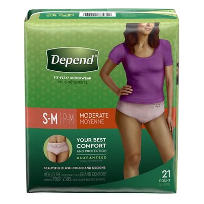 Depend FIT-FLEX Incontinence Underwear for Women, Moderate Absorbency