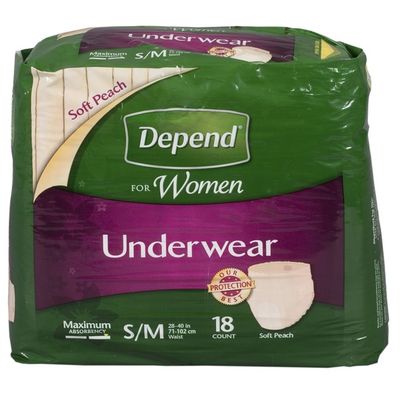 Depend Underwear Maximum Absorbency S/M For Women 18