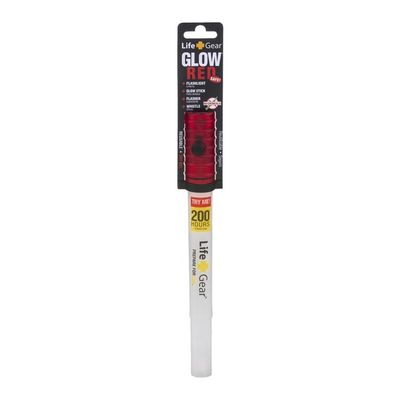 Life + Gear Glow Red Flashligh/Glow Stick/Flasher/Whistle