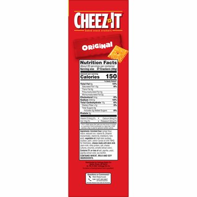 Cheez-It Cheese Crackers, Baked Snack Crackers, Office and Kids Snacks, Original