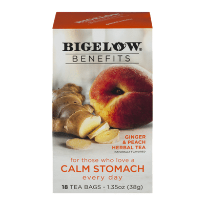 Bigelow Benefits Ginger & Peach Herbal Tea Tea Bags
