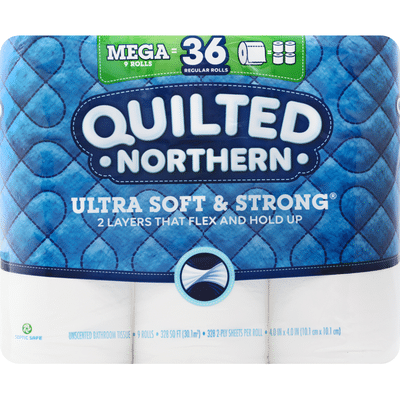 Quilted Northern Bathroom Tissue, Unscented, Mega Roll, 2-Ply