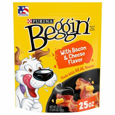 Purina Beggin' Strips Real Meat Dog Training Treats, Bacon & Cheese Flavors
