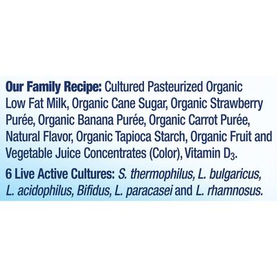 Stonyfield® Organic Kids Strawberry Banana Lowfat Yogurt Smoothies