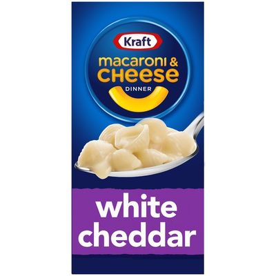 Kraft White Cheddar Macaroni Cheese Dinner With Pasta Shells 7 3 Oz Instacart