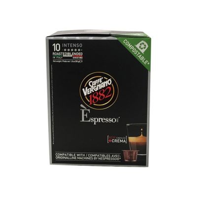 Caffe Vergnano Coffee, Dark Roasting, Espresso, Intenso, Capsule