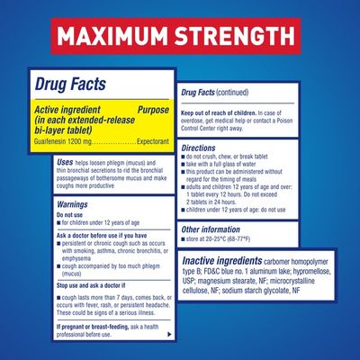 Mucinex® Chest Congestion, Maximum Strength 12 Hour Extended Release ...