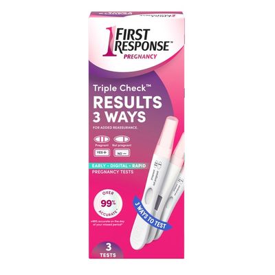 First Response Triple Check Pregnancy Test 3 Ct 3 1n Instacart