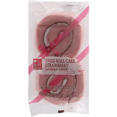 Happy Clover Swiss Roll Cake, Strawberry