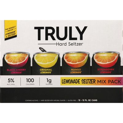 TRULY Hard Seltzer Lemonade Variety Pack, Spiked & Sparkling Water