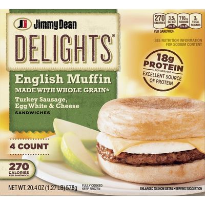 Jimmy Dean Turkey Sausage, Egg & Cheese Breakfast Sandwiches