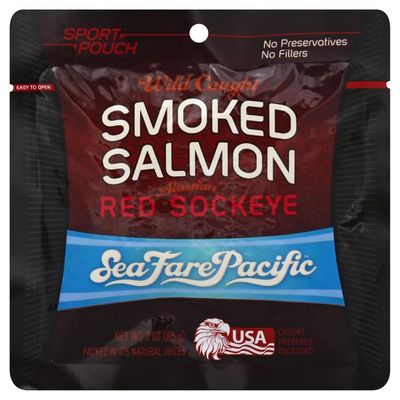 Sea Fare Pacific Smoked Salmon, Wild Caught Alaskan, Red Sockeye