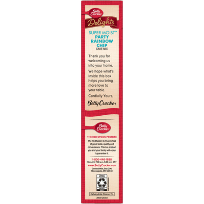 Betty Crocker Super Moist Rainbow Chip Cake Mix