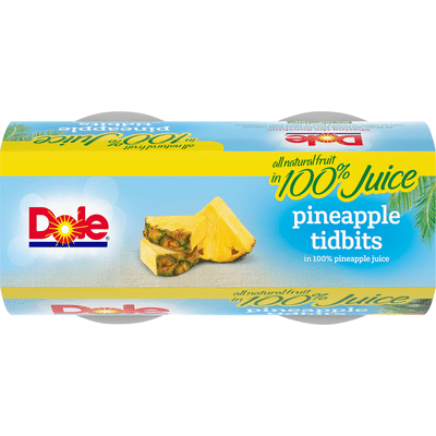 Dole Pineapple, Tidbits, In 100% Pineapple Juice