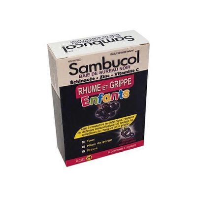 Sambucol Black Elderberry Cold & Flu Kids Chewable Tablets
