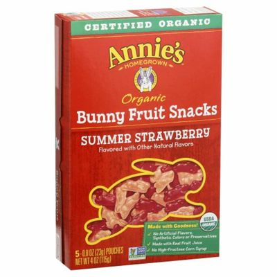 Annie's Organic Summer Strawberry Bunny Fruit Snacks, Gluten Free
