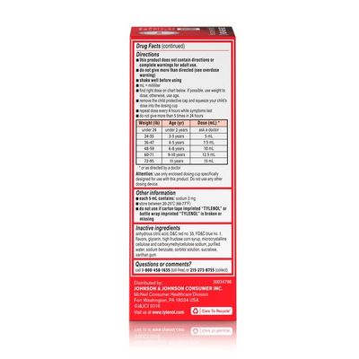 Children's Tylenol Oral Suspension, Grape