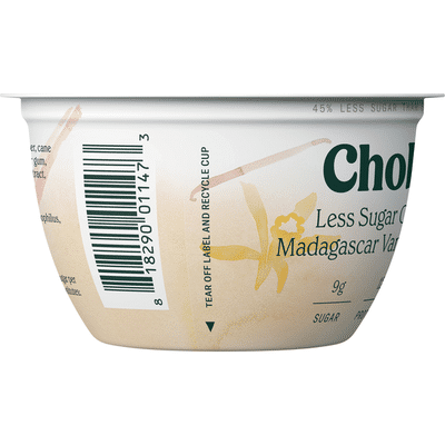 Chobani Yogurt, Less Sugar, Low-Fat, Greek, Madagascar Vanilla & Cinnamon