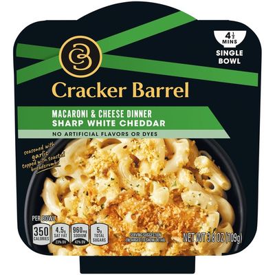 Cracker Barrel Sharp White Cheddar Macaroni & Cheese Single Bowl Dinner