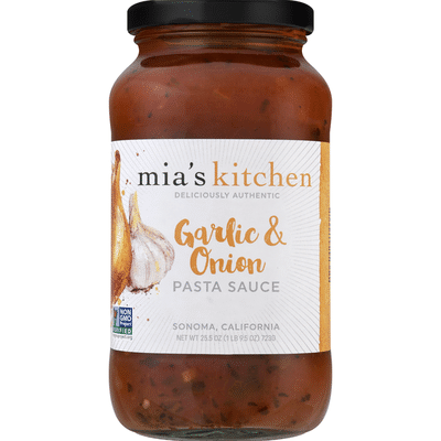 Mia's Kitchen Pasta Sauce, Garlic & Onion