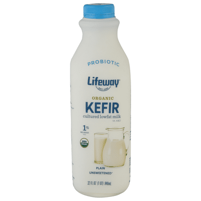 Lifeway Organic Plain Unsweetened Cultured Lowfat Milk