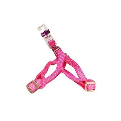 Petco Easy Step In Pink & White Dotted Dog Harness