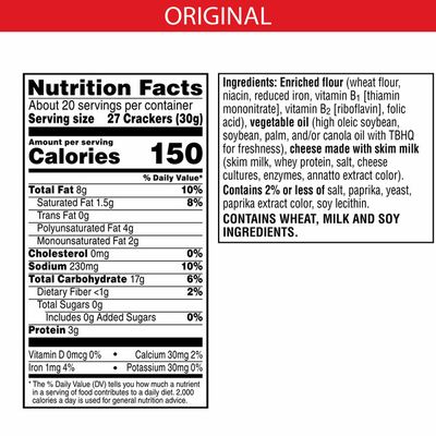 Cheez-It Cheese Crackers, Baked Snack Crackers, Office and Kids Snacks, Original