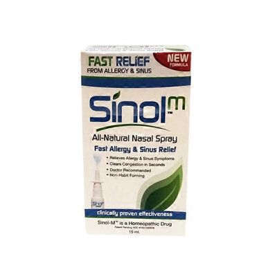Sinol All Natural Fast Allergy and Sinus Relief Nasal Spray