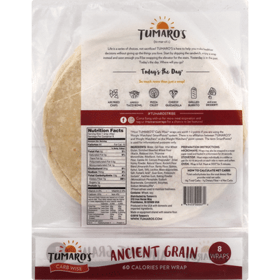 Tumaro's Ancient Grain Carb Wise Wraps