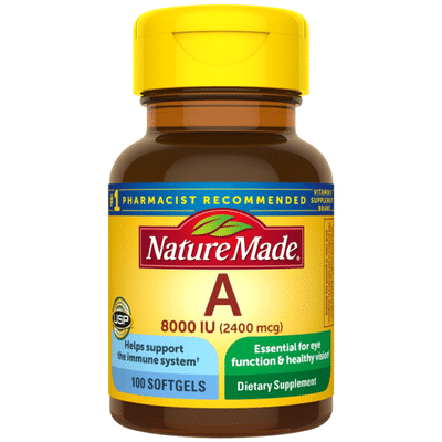 Nature Made Vitamin A 2400 mcg (8000 IU) Softgels