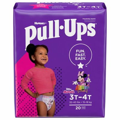 Pull-Ups Girls' Potty Training Pants Size 5, 3T-4T