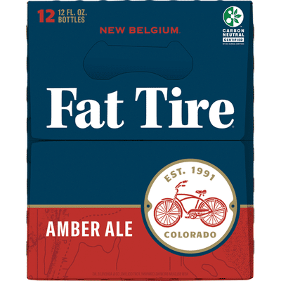 Fat Tire Amber Ale Beer, Amber Ale, 12 Pack