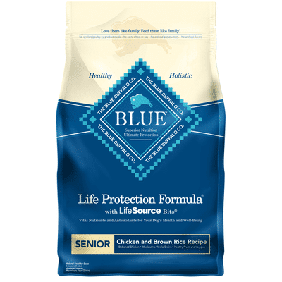 Blue Buffalo Life Protection Formula Natural Senior Dry Dog Food, Chicken and Brown Rice
