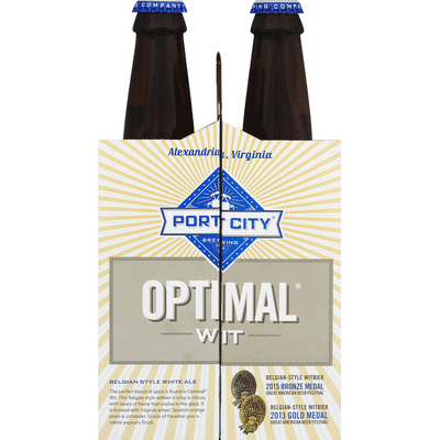 Port City Beer, White Ale, Belgian Style, Optimal Wit