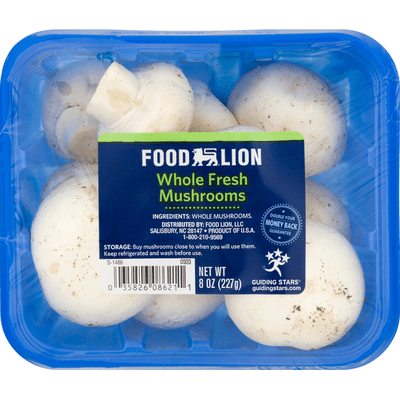 Food Lion Mushrooms, Whole Fresh