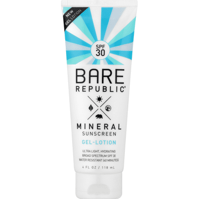 bare republic mineral sunscreen gel lotion