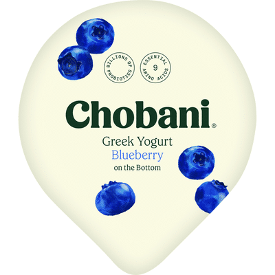 Chobani Yogurt, Greek, Non-Fat, Blueberry on the Bottom